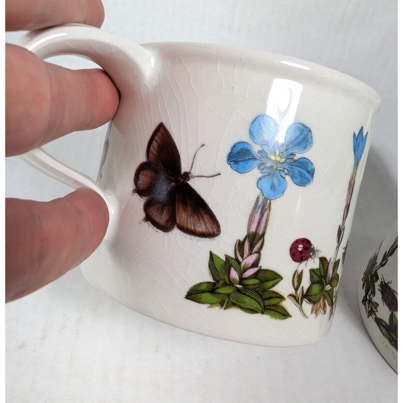 The Botanic Garden Creamer Set Portmeirion Spring Gentian‎ READ Small & Medium - Picture 12 of 13